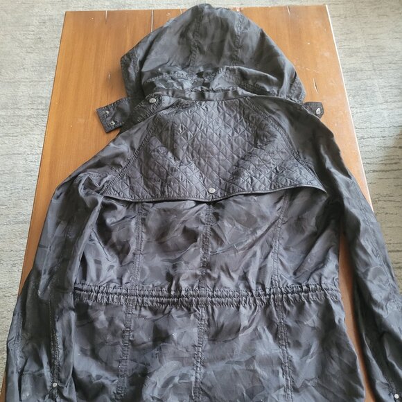 Vince Camuto Womens Black Full Zip Hooded Jacket - Picture 4 of 7